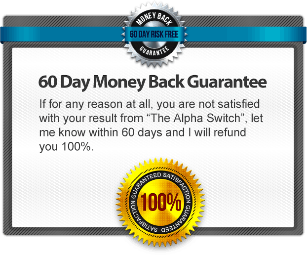 The Alpha Switch Money Back Guarantee